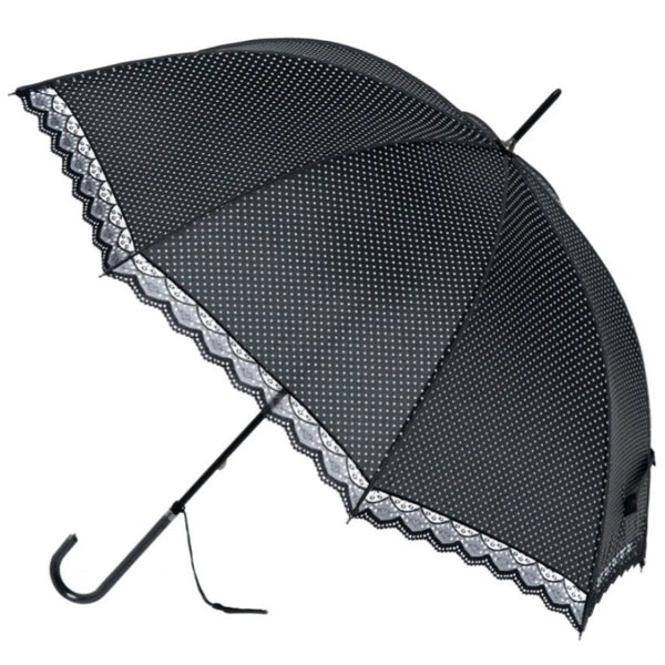 Soake Black Polka Dot Lace Umbrella