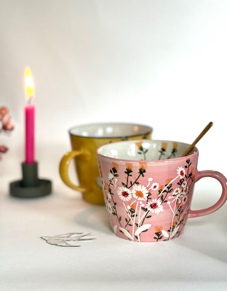 The Forest & Co. Pink Daisy Print Mug