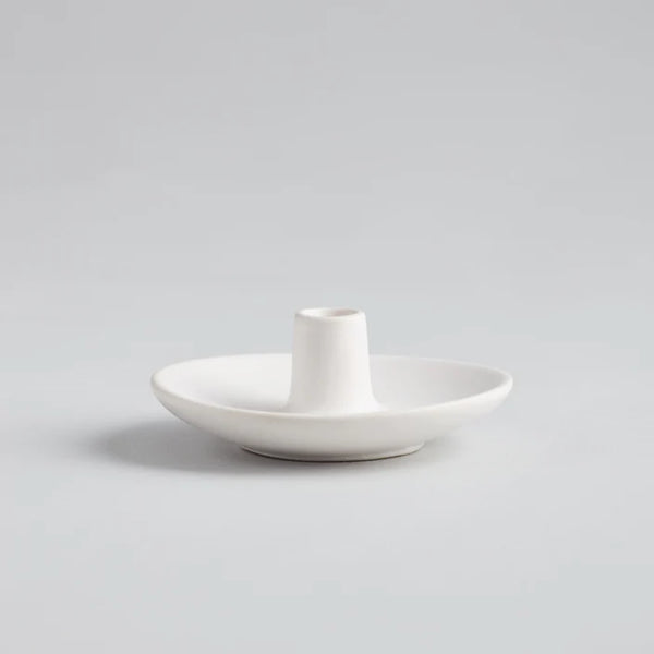 Matt Mini White 1/2" Candle Holder