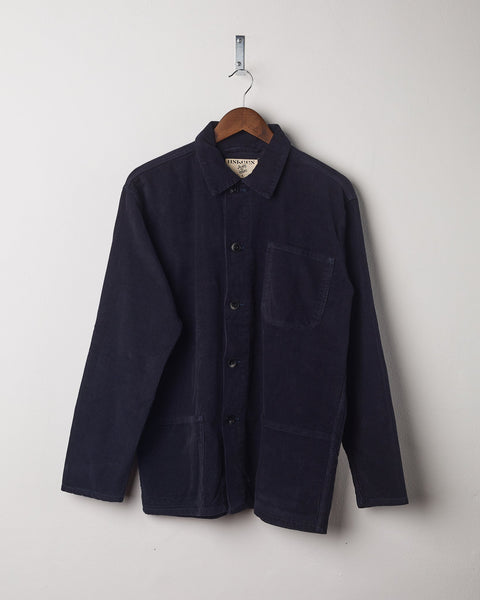 USKEES Men's Organic Buttoned Cord Overshirt - Midnight Blue