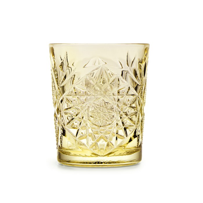 Libbey Colored Water Glass / Whiskey Tumbler Yellow