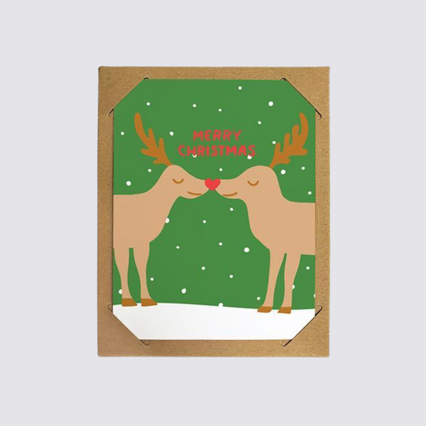 Kissing Reindeer - Set Of 8