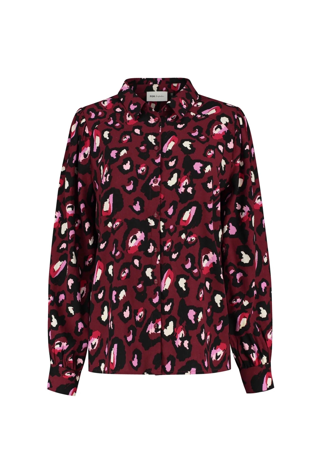 Pom Amsterdam Leopard Luscious Red Blouse