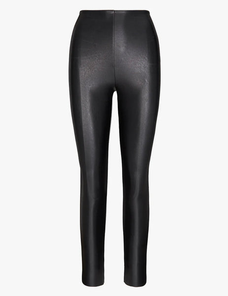 Faux-leather Leggings In Black