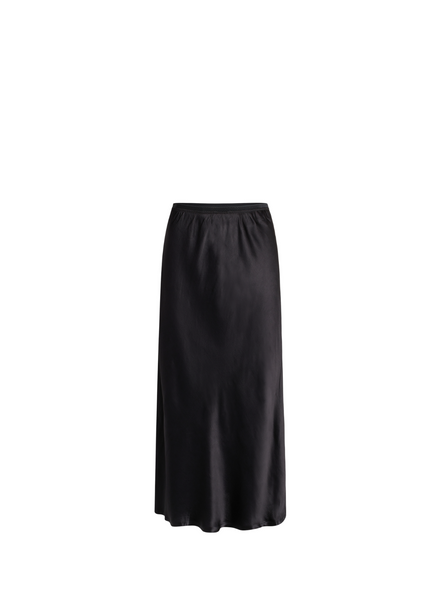 Dressy Crepe Midi Skirt In Black From