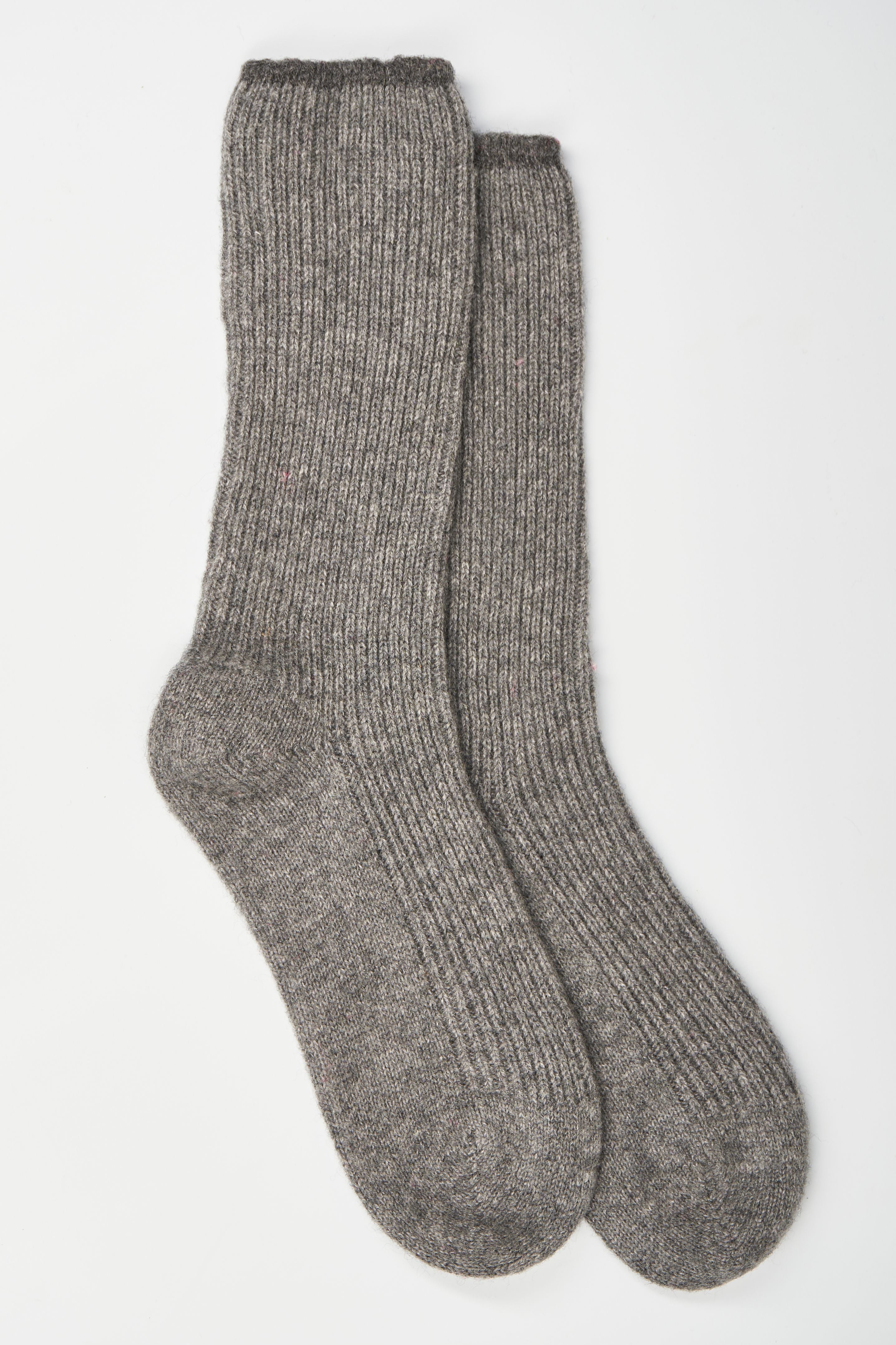 Brodie Cashmere Cosy Bed Socks In Mid Grey