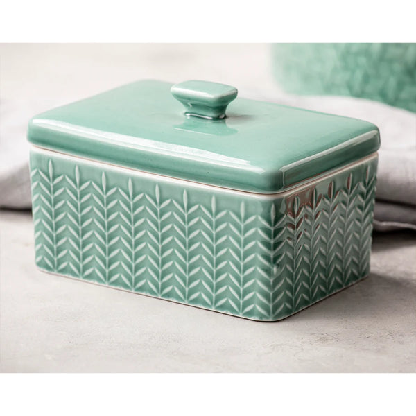 The Ladelle Group Ladelle - Heath Butter Dish - Jade