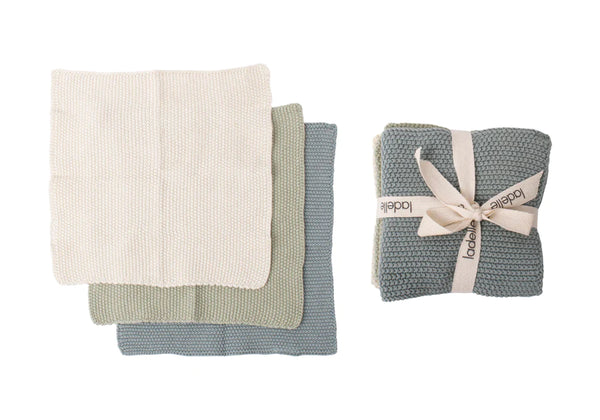 The Ladelle Group Ladelle - Eco Knitted 3pk Dishcloth - Sage