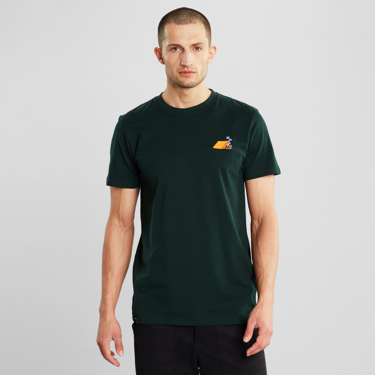 dedicated Dark Green Stockholm Tent EMB T Shirt 