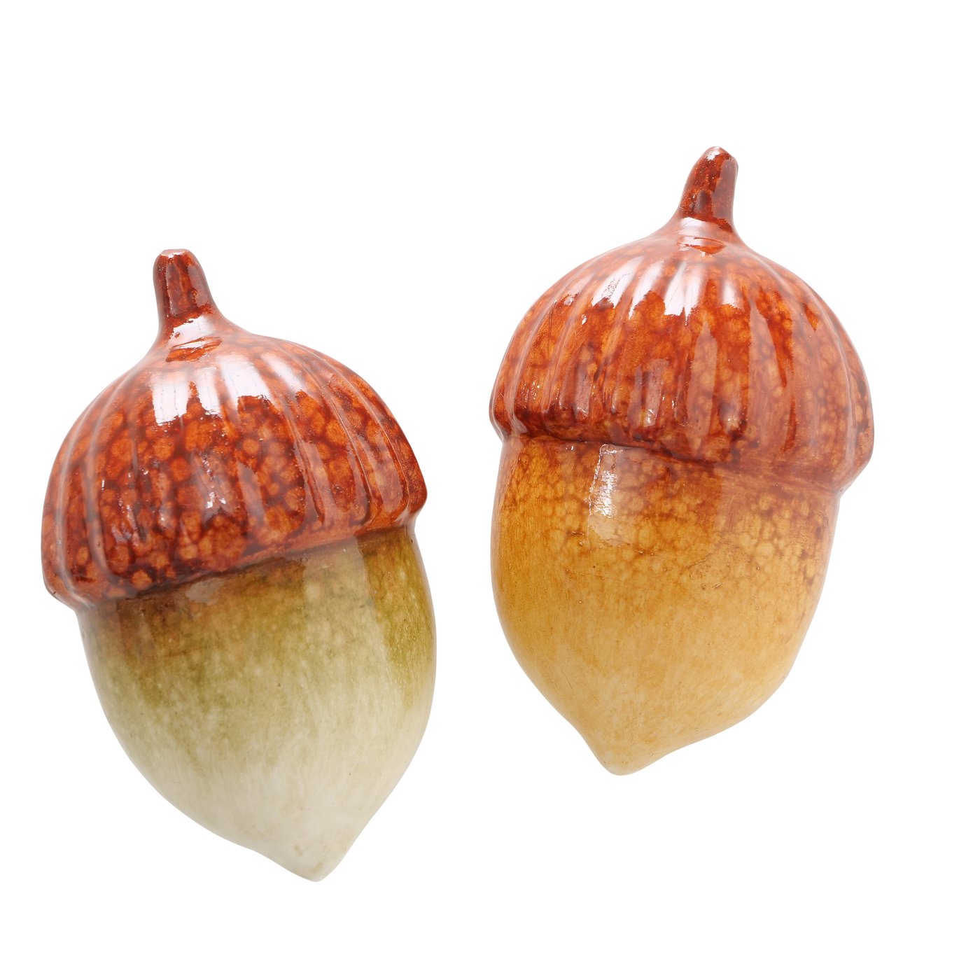 &Quirky Ceramic Acorn Decoration : Light Brown or Light Green