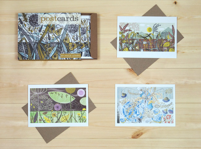 Pack of 12 Postcards with Plants