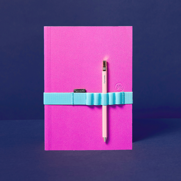 Papersmiths Notebook, Pen And Band Trio - Fuchsia