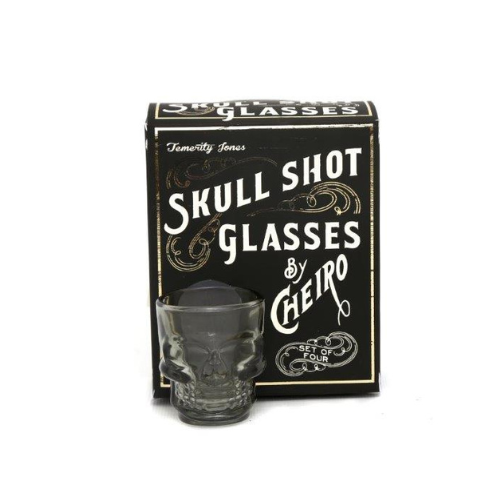Temerity Jones Skull Shot Glasses : Set of 4