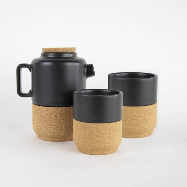 Tea For Two Gift Set In Matt Black