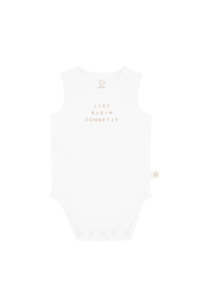 Sleeveless Romper Little Sun White