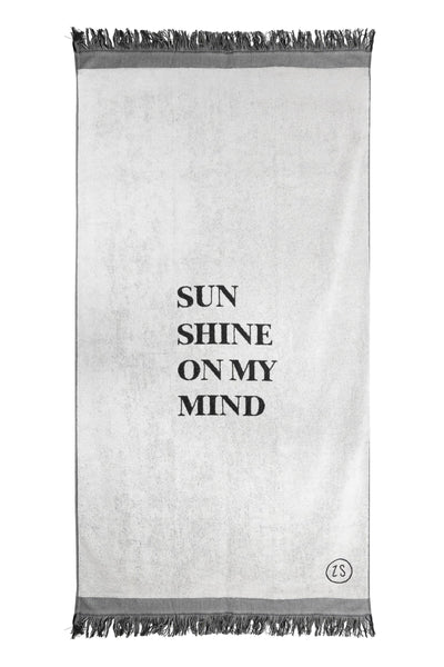 Beach towel Sunshine 90x200cm Grey