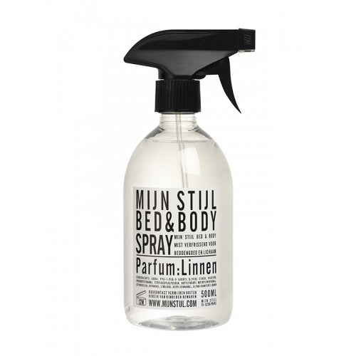 Mijn Stijl Bed En Bodyspray Parfum Linnen Wit/zwart Etiket