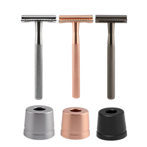 Safety Razor + Holder I Silver