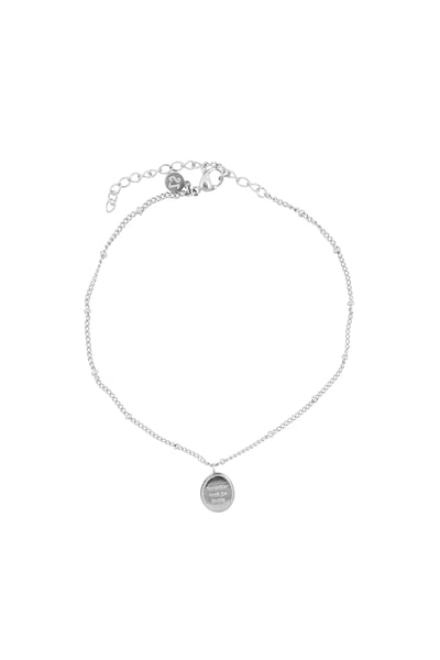 Anklet With Charm Cherish What You Have Silver