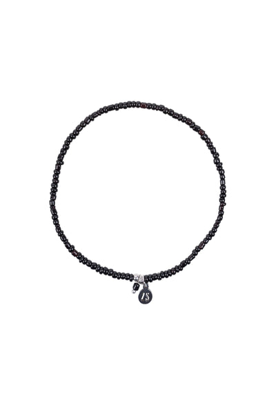 Fine Bead Bracelet Black/Silver