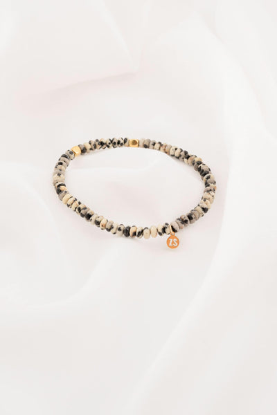 Bead bracelet Speckles/gold