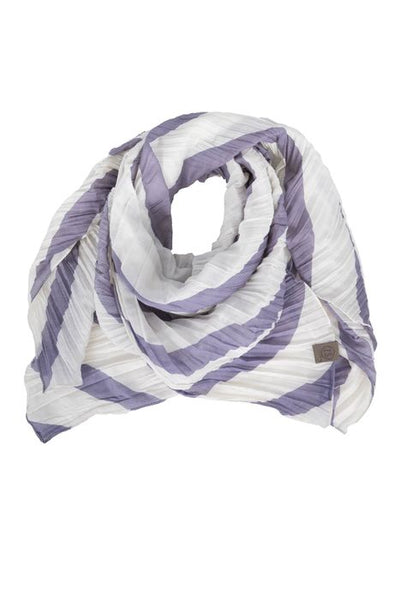 Scarf Print Stripe Lilac-sand