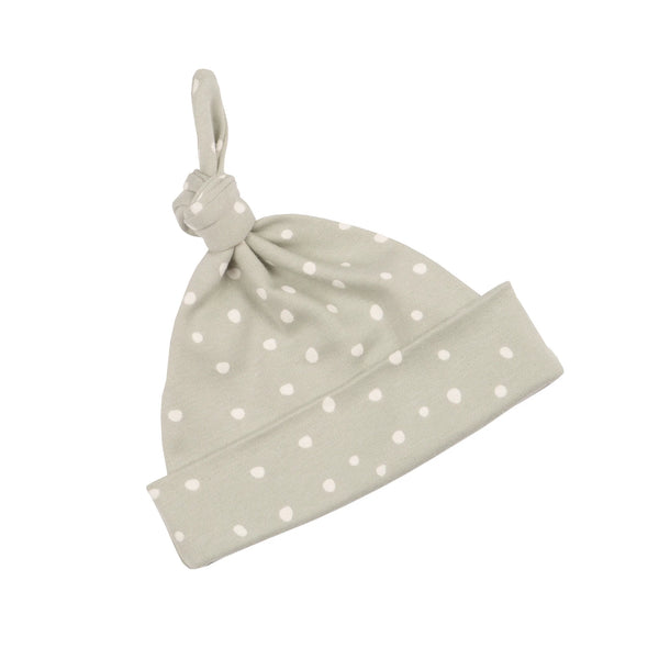 Moss Grey Spot Baby Hat By Bob & Blossom