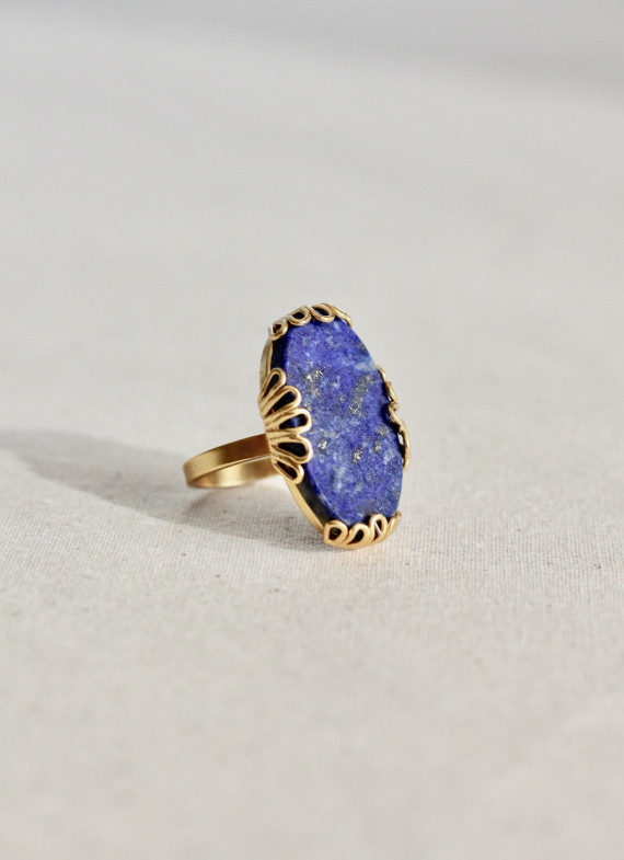 ikkelele Belle époque Ring Lapis-lazuli 