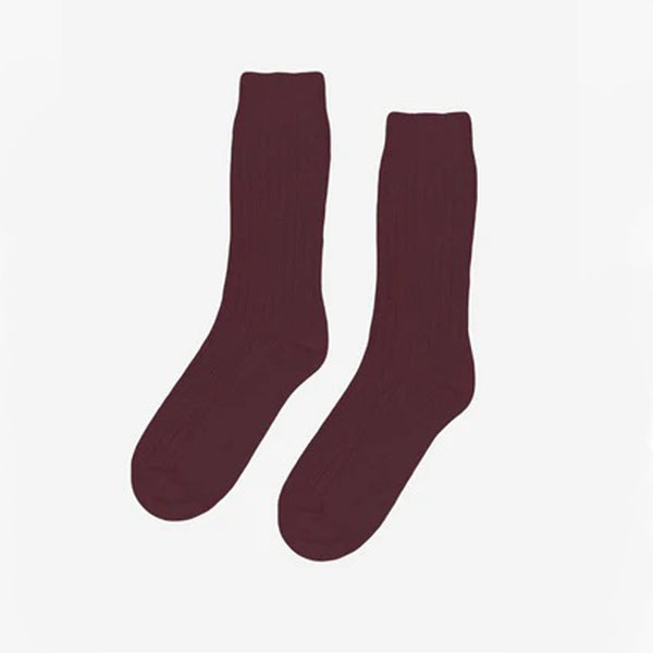 Merino Socks - Oxblood Red