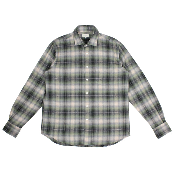 Paul Flannel Check Shirt Green / Natural