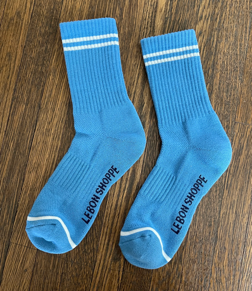 Ocean Blue Boyfriend Socks