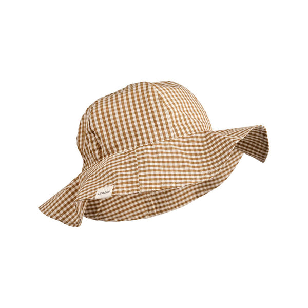 Oat / Sandy Check Amelia Sun Hat