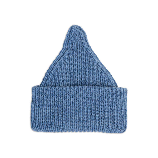 James Street Denim Blue Newborn Chunky Highland Wool Port Beanie