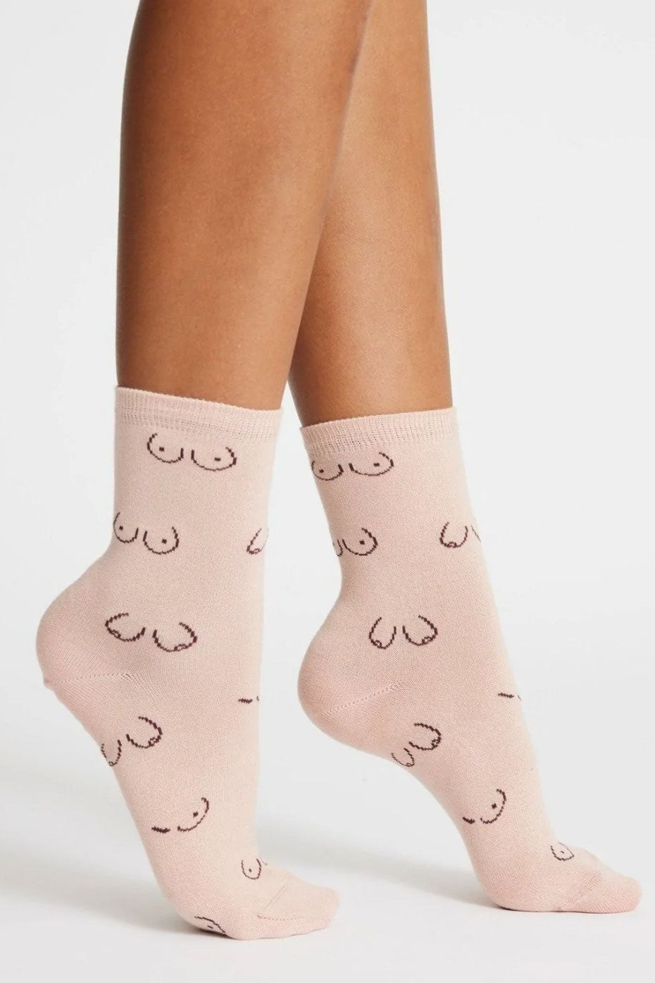 Dusty Rose Boobs Organic Cotton Socks