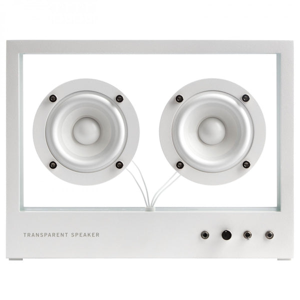 Transparent " Audio Small Speaker White"