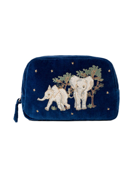 Elizabeth Scarlett Baby Elephant Cosmetics Bag In Navy