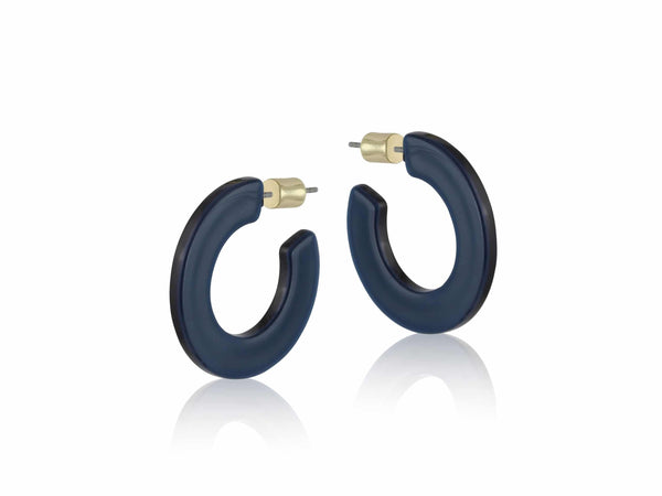 Big Metal London Chloe Hoop Navy