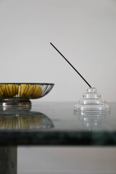 - Glass Meso Incense Holder - Clear