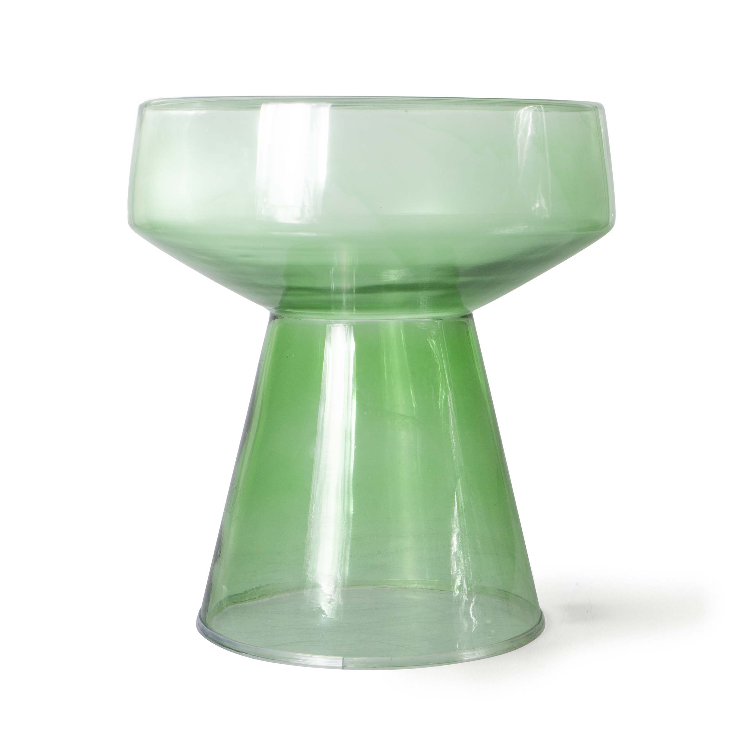 Green Glass Side Table