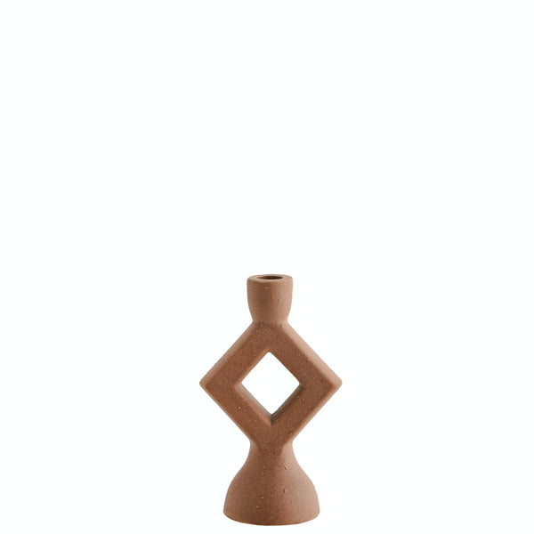 Stoneware Candle Holder - Brick