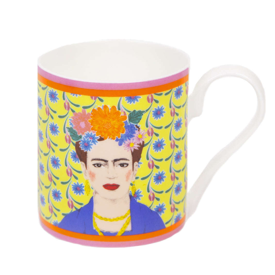 Talking Tables Boho Yellow Frida Kahlo Mug