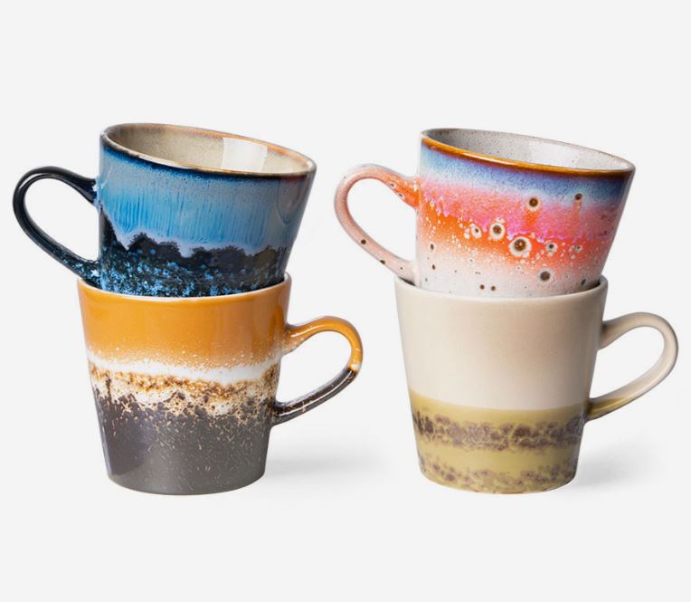 HKliving 70 ceramics americano mugs Pegasus Set/4