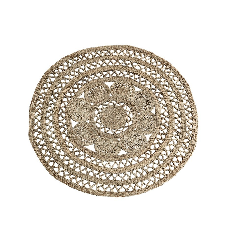 Round jute carpet