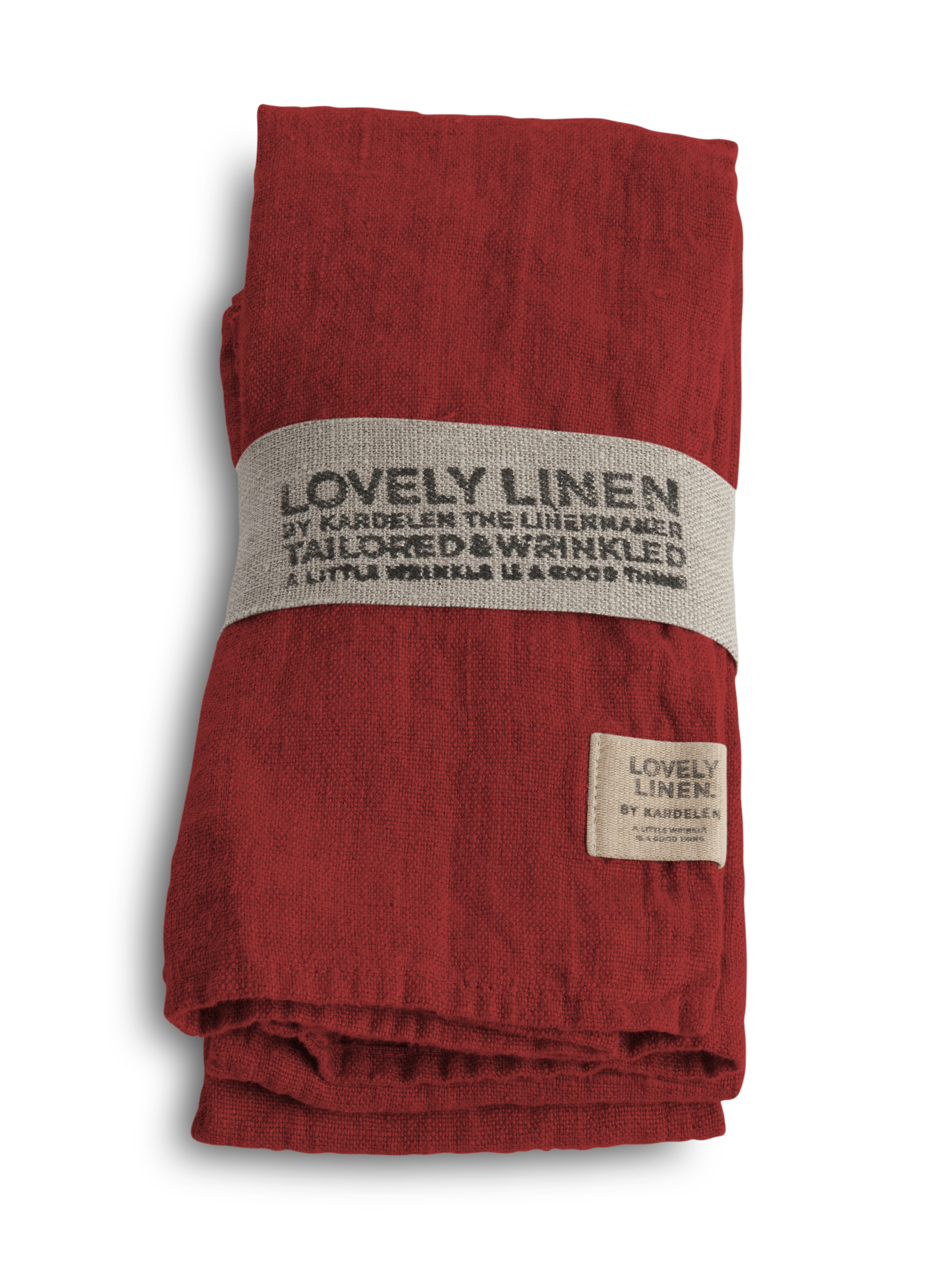 Lovely Linen 100% European Linen Table Napkin in Real Red