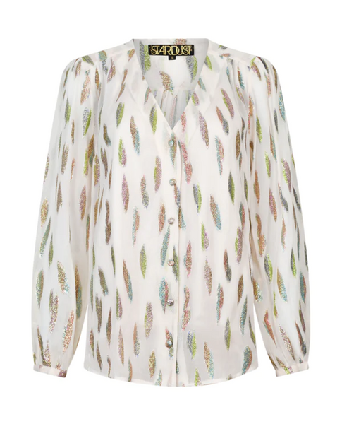 Betty Cream Metallic Sunset Blouse