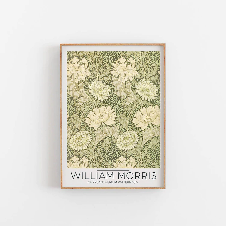 EMPTY WALL William Morris, Chrysanthemum Pattern 1877 - 30x40cm
