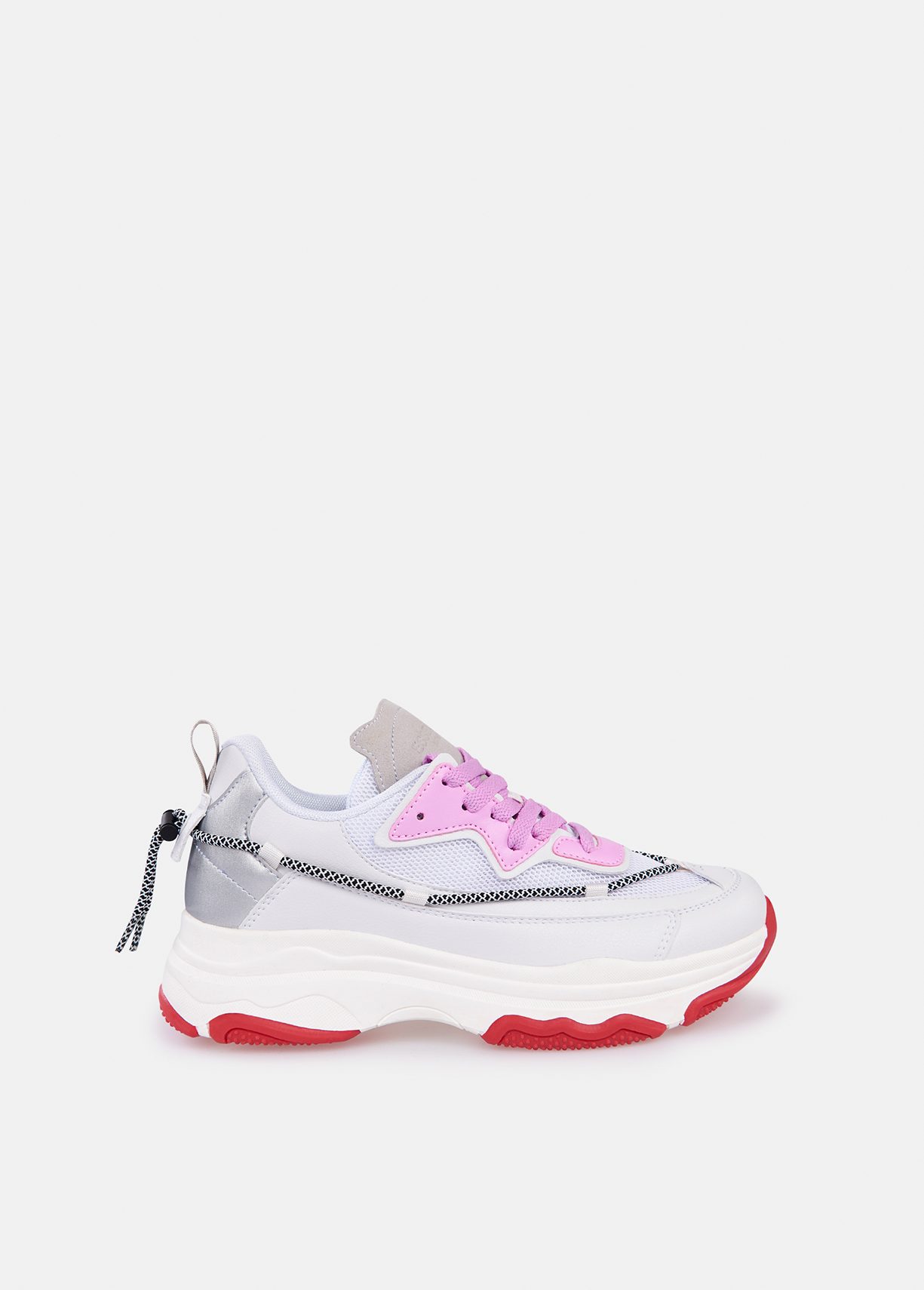 White and Pink Cebreal Trainers Sneakers