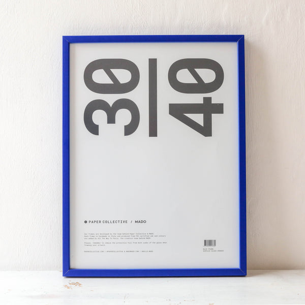 Paper Collective Solid Pine Frame Blue - 30 X 40cm