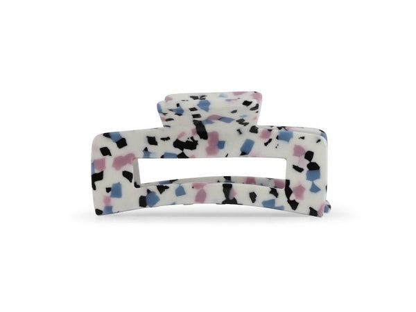 Donatella Resin Bulldog Hairclip White