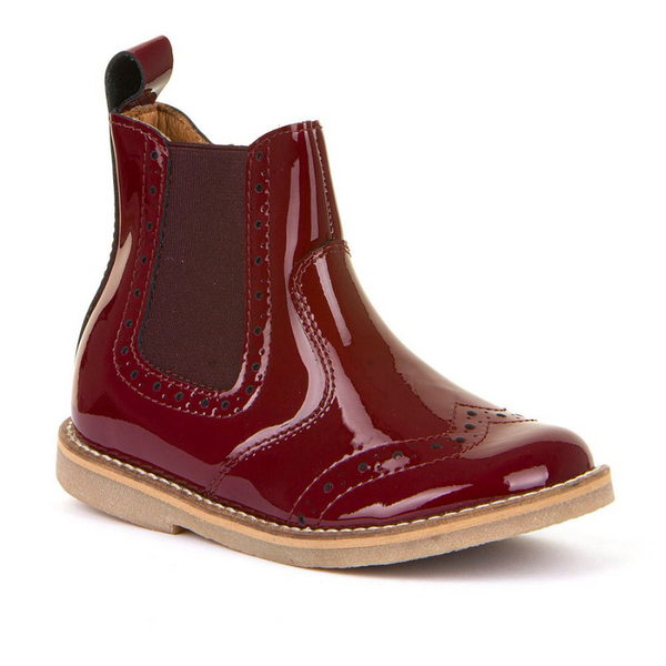 Chelys Brogue Boot - Bordeaux Patent